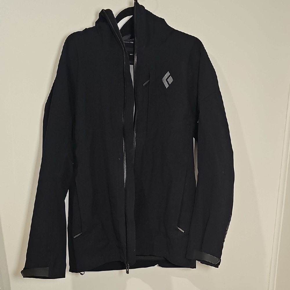 Black Diamond Men's Performance Jacket in Black, Recon Stretch Shell